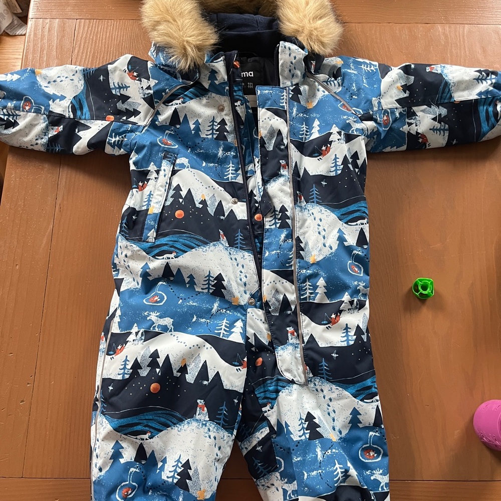 Reima Lappi Snowsuit with Mountain Print - 86cm / 18-24m